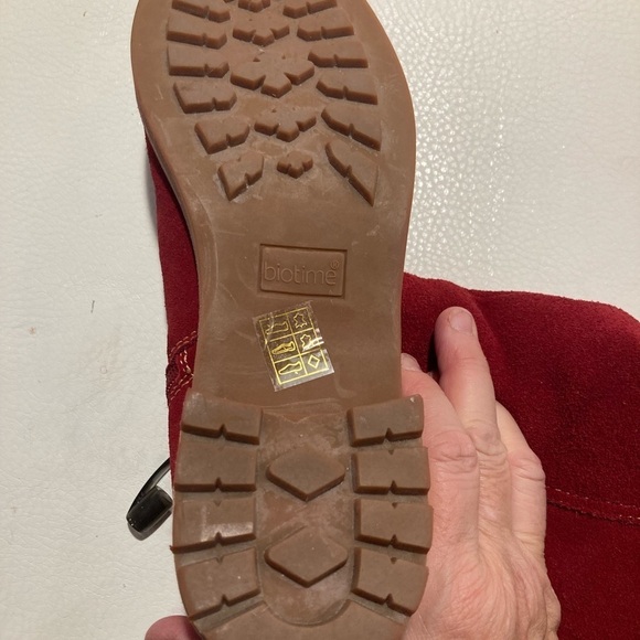 BIOTIME Sz 10 Premium Suede Shearling Lined Removable Insole Rubber Sole Boots - Picture 13 of 16